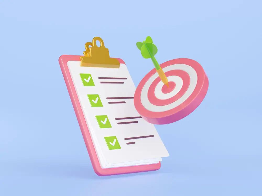 Outils visuels pour atteindre ses objectifs web – checklist et cible