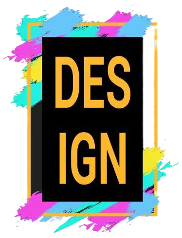 Décoration graphique - design jaune Mot design stylisé - élément graphique décoratif jaune