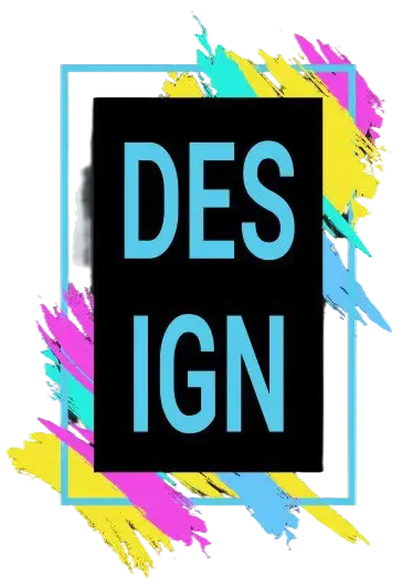 Décoration graphique - design bleu Mot design stylisé - élément graphique décoratif bleu