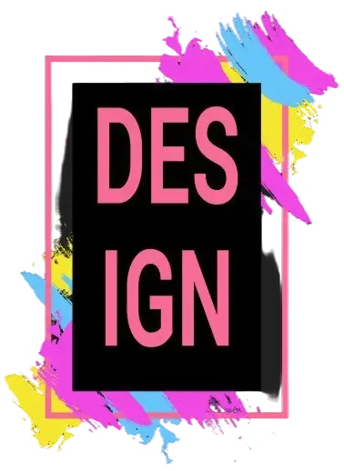 Décoration graphique - design rose Mot design stylisé - élément graphique décoratif rose